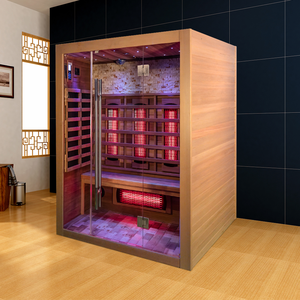 Sauna de Infrarrojos Lejanos Directo de Fábrica, Sauna de Madera de Hemlock para 3 Personas con Paneles de Calefacción de Carbono, Sauna Portátil para el Hogar para Relajación - Product Image 2