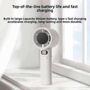 M11 Mini USB Rechargeable Handheld <b>Fan</b> with 120 Adjustable Speeds Quiet Strong Wind Cooling for Students Car Office Outdoor Use - Product Image 3
