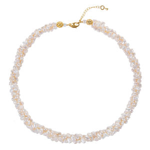 สร้อยคอมุกขาวเลี้ยงแบบ 3 แถว โซ่เกลียวขนาด 18 นิ้ว มุกขนาด 5-6 มม. รุ่น TWN914 - Product Image 1