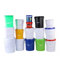 Seau à peinture en PP recyclable de qualité alimentaire carré en gros avec couvercle, couleur et logo personnalisés