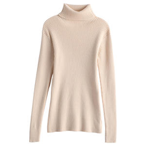 Suéter de Punto con Cuello Alto para Mujer, Color Café, Antipilling, para Otoño e Invierno - Product Image 2