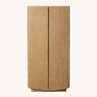 Cabinet Dalia de présence architecturale fabriquée à la main en chêne blanc américain richement grainé de conception belge OEM Sassanid
