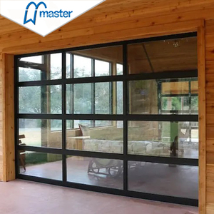 Masterwell porte de <span class=keywords><strong>garage</strong></span> moderne sectionnelle pleine vue en aluminium trempé miroir porte de <span class=keywords><strong>garage</strong></span> en verre à prix raisonnable - Product Image 2