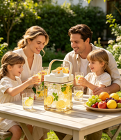 Nouvelle Tendance : Carafe à Infusion de Fruits avec Robinet, Pichet à Thé Glacé pour Réfrigérateur, Cadeau de Déménagement pour la Cuisine, Vente en Gros