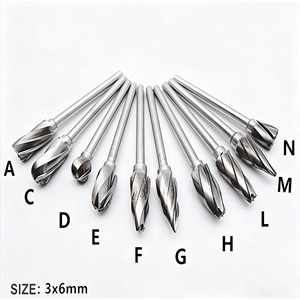 Fraiseuses rotatives <span class=keywords><strong>en</strong></span> carbure de tungstène poli à double coupe avec brise-brisures pour le fraisage de la fonte - Product Image 6