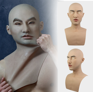 Silicone Tête Complète Masque tête nue homme Artificielle Parfait Cosplay Gear pour Cosplayer Halloween Masque Party Costume Acteur - Product Image 4