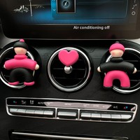 Diffuseur d'arômes en pierre décorative pour grille d'aération de voiture, motif dessin animé mignon, ornement parfumé en gypse pour sortie d'air, designs multicolores