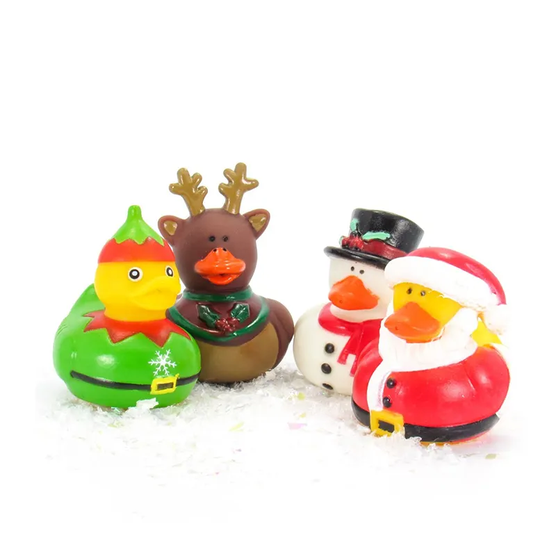 Weihnachts ferien geschenk EN71 Mini Kinder benutzer definierte Großhandel schwimmende Masse Gummi Bad Ente