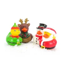 Canard de bain en caoutchouc flottant en vrac personnalisé, cadeau de vacances de Noël, mini enfants, vente en gros, EN71