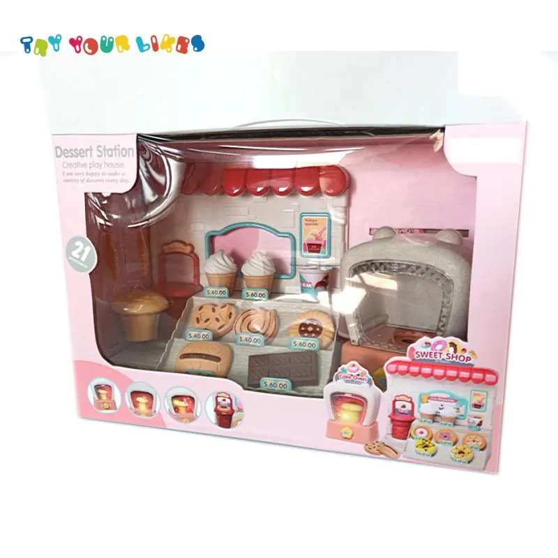 EPT Toys Supermarket Selling Simulation baking house dessert toy food Pretend Educational Party Game Toy for play