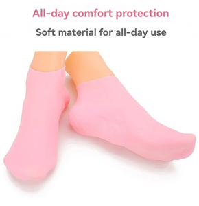 Chaussettes en gel hydratant en silicone pour pédicure, spa, massage des pieds, soin des pieds secs et gercés, chaussettes pour filles - Product Image 5