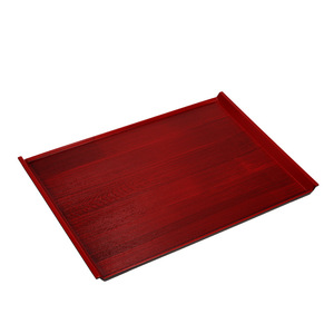 ถาดเสิร์ฟทรงสี่เหลี่ยมสีแดงลายเส้นสำหรับอาหารโรงแรม กาแฟ ชา - Product Image 1