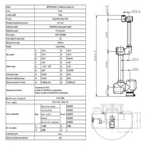 Automatisez votre palettisation avec le robot mobile motorisé BRTMD193001A PLC. Peut supporter 30 kg, longueur du bras 1850 mm, indice de protection IP54. Charge utile - Product Image 3