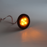 Offre Spéciale 12V 24V 2 pouces rond LED dégagement contour camion remorque lumière 5 pièces LED feux de position latéraux camion feux latéraux