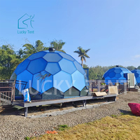Tente de dôme de neige d'igloo de maison de dôme de verre d'événement de camping de couleur verte pour le complexe hôtelier glamping