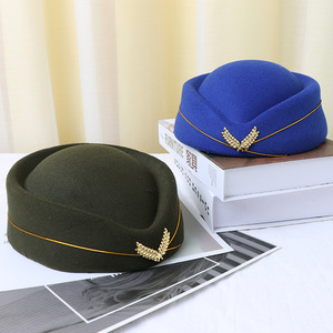 Chapeau <span class=keywords><strong>Mao</strong></span> Nye Beret Air Sister pour femmes, chapeau de danse de groupe, chapeau de performance, chapeau d'étiquette pour le personnel de réception d'hôtel, vente en gros - Product Image 3
