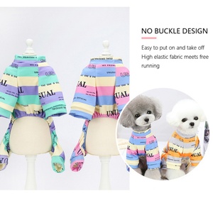 Wholesale Luxury Summer Pet Apparel T-Shirt Stripe Printing <b>Designers</b> <b>Dog</b> <b>Clothes</b> - Product Image 5