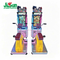 Máquina de Juego Arcade de Ciclismo para Niños, Simulador de Bicicleta que Funciona con Monedas, Iluminación LED de Colores para Parques de Diversiones