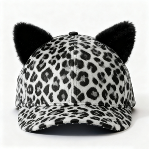 Elegante Gorra de Béisbol de Algodón de 6 Paneles con Estampado de Leopardo Personalizado, Impermeable, para Deportes Casuales y Uso Diario - Product Image 5