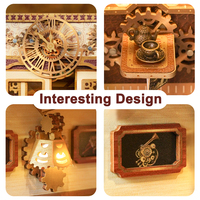 Kit de construction miniature de cabine de train steampunk en bois 3D écologique, éducatif et à monter soi-même