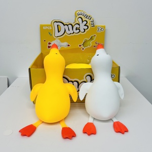 Jouet sensoriel anti-stress en forme d'animal à presser, canard géant jaune et blanc de 36 cm (14 pouces), en stock aux États-Unis - Product Image 3