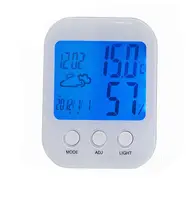 Termometer Digital dan Kelembaban Suhu Dalam Ruangan LCD Tampilan Bercahaya