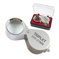 30x Folding Jewelry Geological Antique Appraisal Magnifying Glass Portable Mini Handheld Magnifying Glass