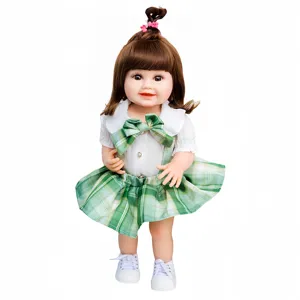 22インチ55cmフルビニールかわいい生まれ変わった赤ちゃん人形ODM & OEM高品質シリコン生まれ変わった赤ちゃん人形