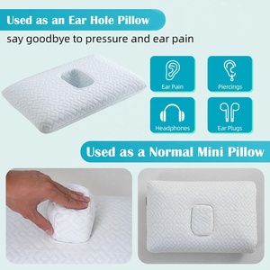 Mềm Mật Độ Cao Bộ Nhớ Bọt Xỏ Tai Gối Và Off Trung Tâm Lỗ Tai Cho Bên Tà Vẹt Với Có Thể Tháo Rời Có Thể Giặt Bìa - Product Image 2