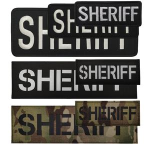 Lettres anglaises personnalisées patchs en feutre plastique brodés avec réfléchissant pour gilet tactique insigne arrière - Product Image 1