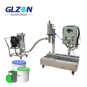 Máquina Automática de Alta Precisión para Llenado de Cubetas de 18 y 20 Litros con Prensa de Tapa y Transportador para Pintura, Pegamento, Productos Químicos y Revestimientos - Product Image 1