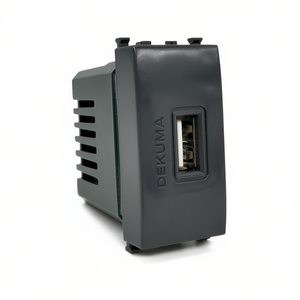 แหล่งจ่ายไฟ USB สีดำ 5V 2A ใช้ได้กับอะแดปเตอร์ชาร์จ Vimar Plana - Product Image 3