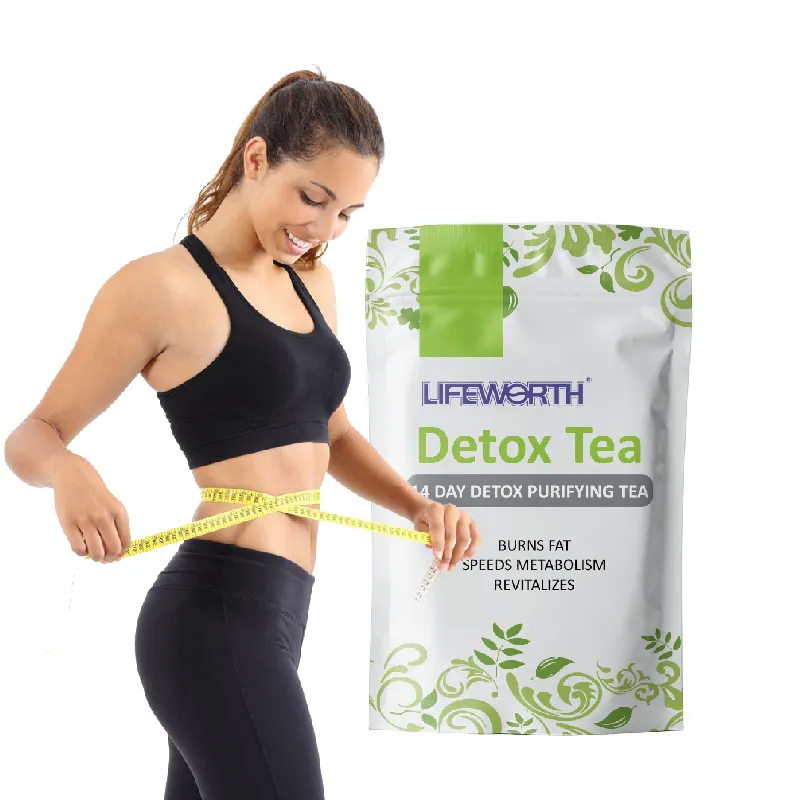 Lifeworth private label popular weight loss 14 days tea detox colon cleanse