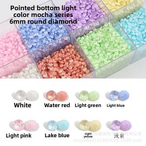 Accessoires de bricolage 3D à la mode 6mm strass pointus Nail Art couleur claire moka <span class=keywords><strong>Swarovski</strong></span> coque de téléphone <span class=keywords><strong>en</strong></span> <span class=keywords><strong>verre</strong></span> de taille 5mm - Product Image 2