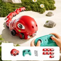 Juguete de serpiente magnética RC con control remoto eléctrico, serpiente que se come a sí misma, juguete de carreras y recolección para padres e hijos, regalo para niños