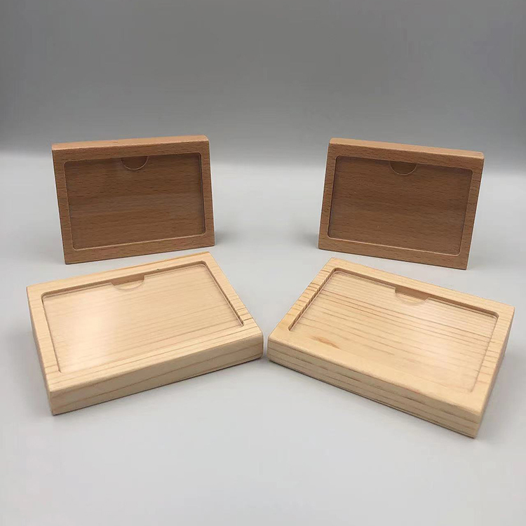 Wood Tag Display Stand Countertop Tag Display Rack Price Tag Display Holder With Customized Logo — view 6