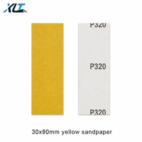 Papier abrasif en oxyde d'aluminium jaune 3,5x1 pouce, sans poussière, personnalisable OEM, grains P60-P800, moyen, à changement rapide