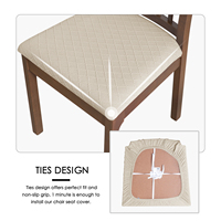 Housse de Siège de Chaise Forchher 1 Pièce en Tissu Jacquard Extensible, Housse Amovible et Lavable pour Siège de Chaise d'Ordinateur sans Accoudoirs de Salle à Manger