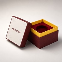 Caixa de Presente com Tampa Flocada em Duas Cores Marrom e Creme, Impressão Personalizada, Rígida, Resistente, Reciclável, Premium, Fornecimento Direto de Fábrica por Atacado