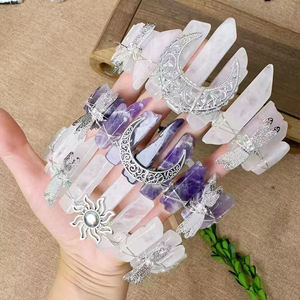 Vendita Calda: Fasce per Capelli Artigianali con Cristalli <span class=keywords><strong>di</strong></span> Quarzo Naturale, Accessori per Capelli per Decorazione e Feste - Product Image 1