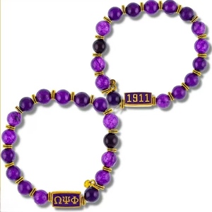 Braccialetto Elastico Personalizzabile con Perline e Lettere Greche Omga Psi Phi - Product Image 4