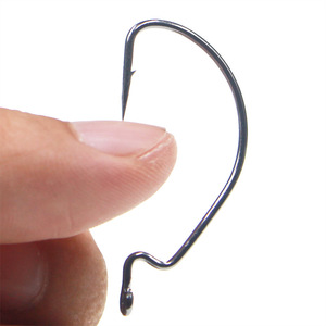 Hameçon Texas Rig à tête de jig en fil fin et large, pour leurres souples, pour la pêche au bar, à la truite, à la carpe, au poisson-chat, la pêche en mer et en bateau - Product Image 1