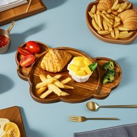 Plateau éléphant en bois moderne, classique, durable et écologique, grand format, motif personnalisé créatif, pour service, camping et fruits secs