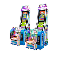Machine de jeu d'arcade à monnayeur Cube World pour le divertissement, jeu de billets de récompense, et divertissement commercial avec cubes roulants pour centre de jeux