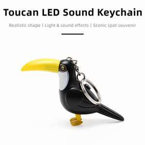 Llavero LED de Tucán Marca KZ, Plástico ABS, Animal del Bosque Primitivo, Protección de la Vida Silvestre, Día de la Tierra, Colgante Portátil para Bolsa, para Amantes de las Aves - Product Image 1