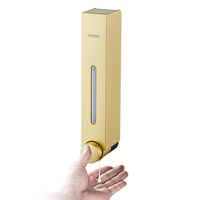 Distributeur de savon manuel de peinture d'or mat de 400ml Leelongs pour la cuisine de salle de bains d'hôtel