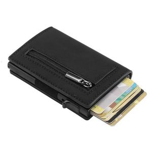 Portafoglio RFID mini-book in pelle sintetica in metallo automatico Custom <span class=keywords><strong>Smart</strong></span> Cartera Pop-Up porta carte di credito - Product Image 4