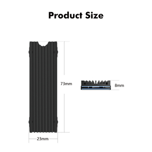 Dissipatore di Calore per SSD <span class=keywords><strong>M</strong></span>.2 2280 NVME Ventola di Raffreddamento per Disco Rigido Solido in Lega di Alluminio per PC Slot <span class=keywords><strong>M</strong></span>.2 SSD - Product Image 4
