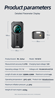 Mini démarreur de moto portable 7,4 V 1000 A, batterie externe 5000 mAh, compresseur de gonflage de pneus, pompe à air