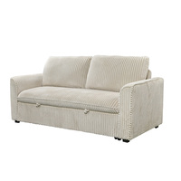 Canapé-lit convertible trois places OEM de style européen. Aucun assemblage requis. 76 pouces. Accoudoirs en velours côtelé à haute élasticité. Modulaire